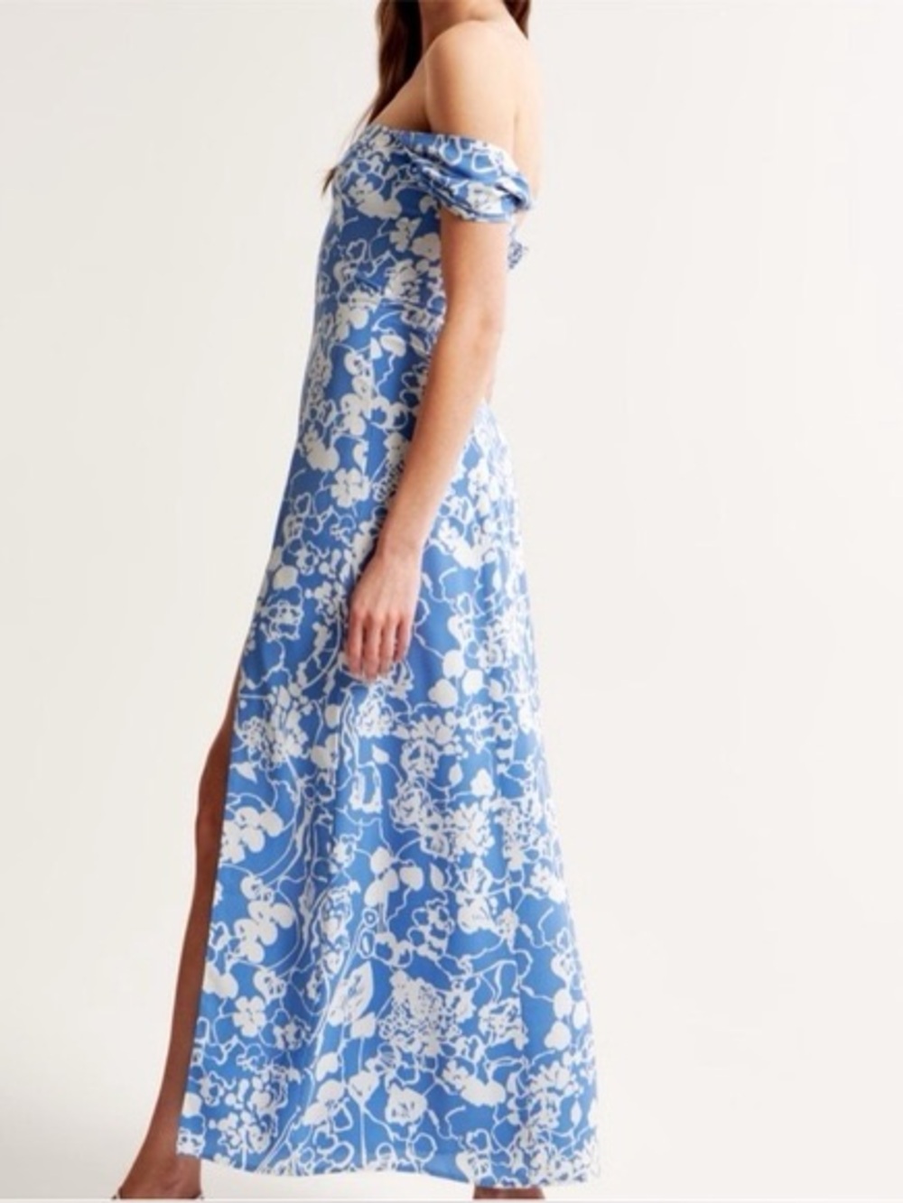 Abercrombie Camille maxi dress with slit wedding guest